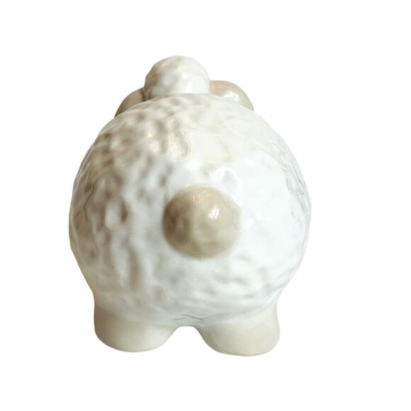 Farmhouse Ceramic Sheep Figurine Cottagecore Rustic Cozy Baby Nursery Gift - Picture 6 of 12